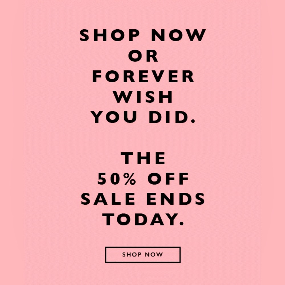 Sale ends today 5/26!